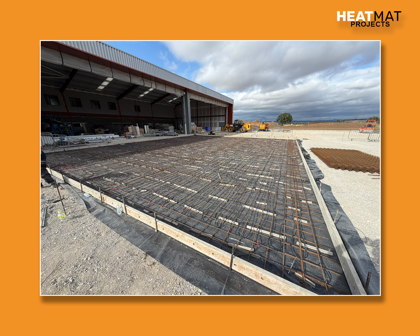 Installation process for Heat Mat air ambulance helipad ice and snow melting system